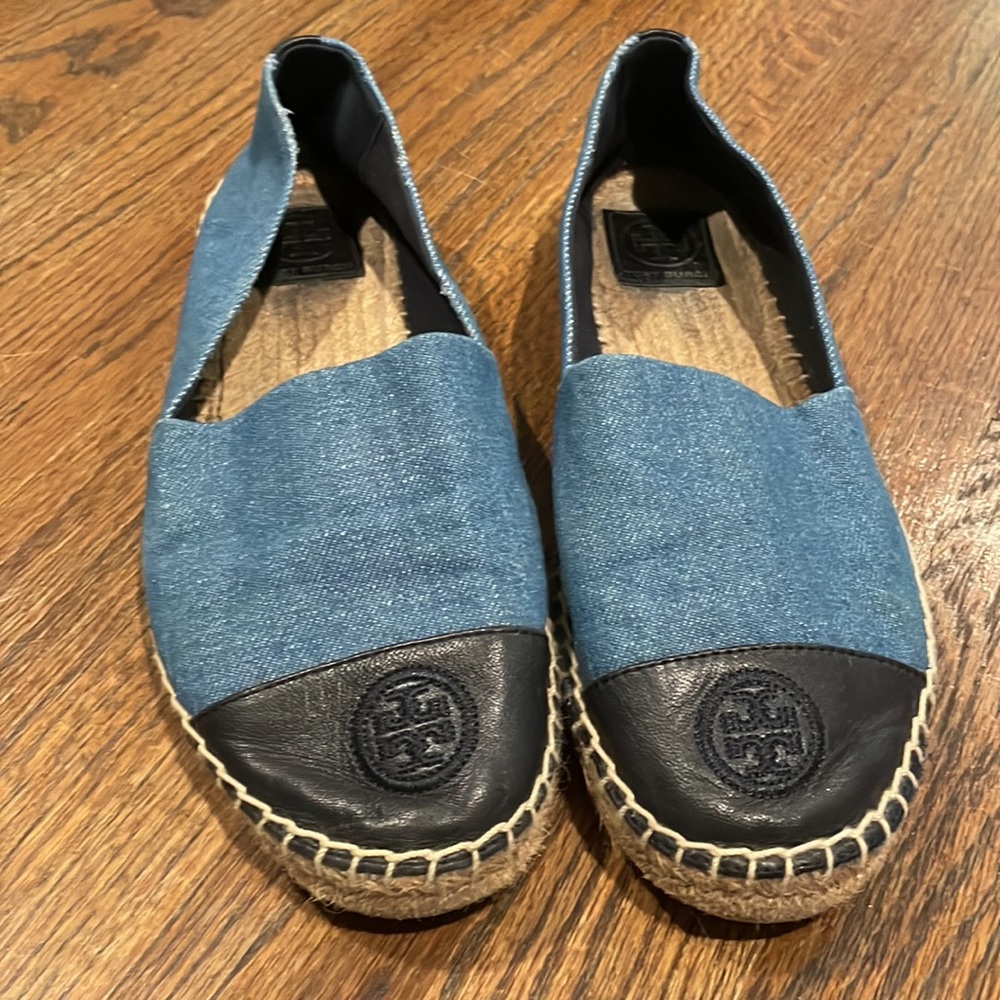 Tory Burch Color Block Flat Espadrille Sz 9.5